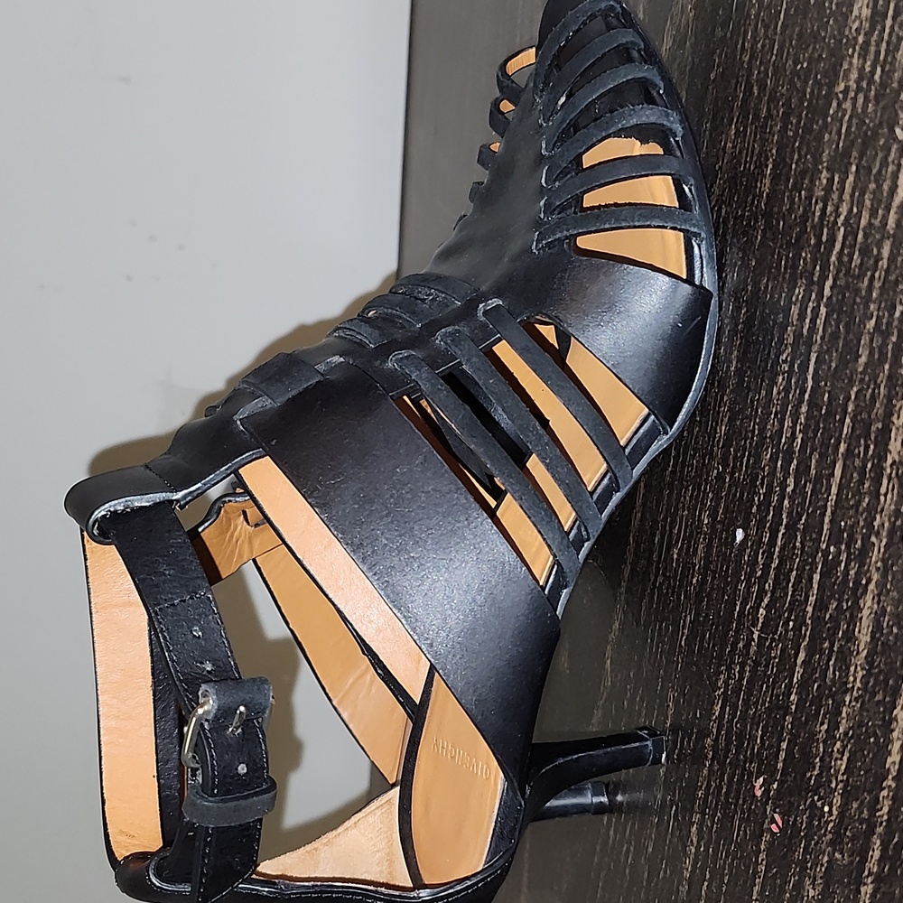 Givenchy Leather Woven Gladiator Kitten Heels Size 8.5 / 9 - Picture 6 of 11